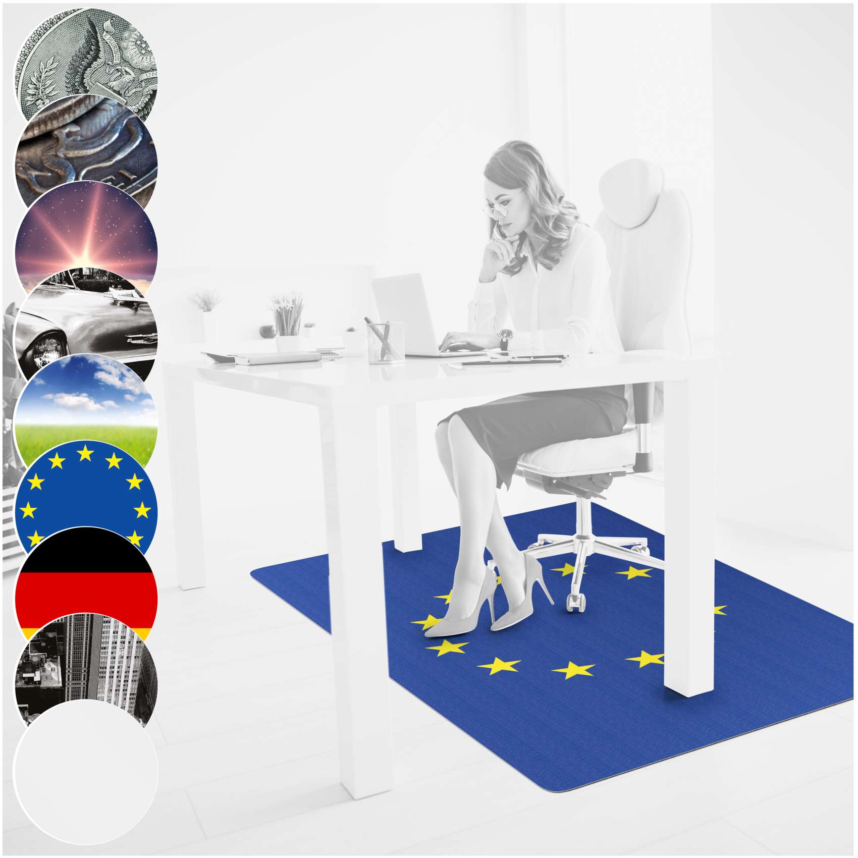 Bürostuhlunterlage Schreibtischstuhl Unterlage Bondeschutzmatte Bürostuhl Digitaldruck 9 Designs