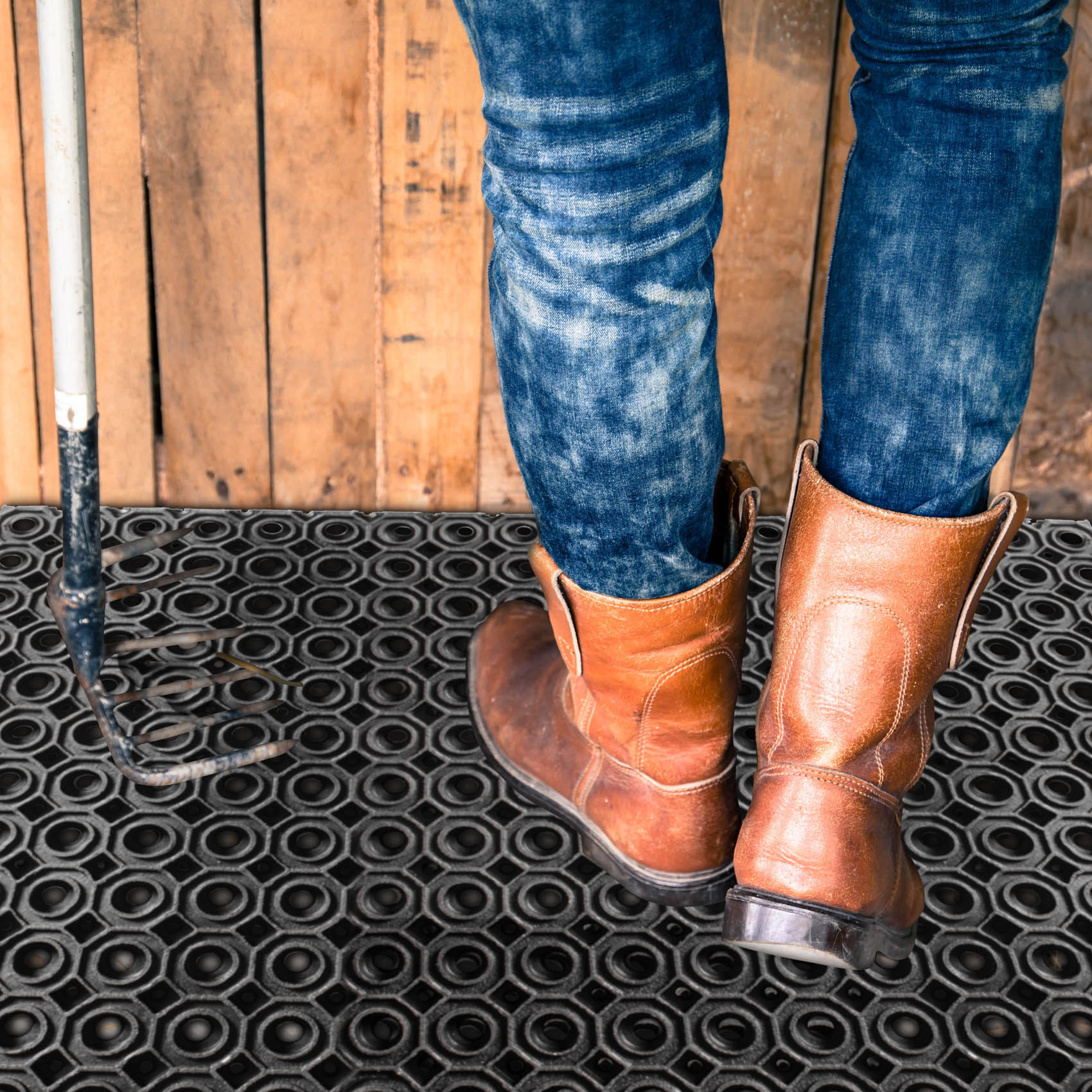 Ringgummimatte Gummi Fußmatte Meterware Breite 100cm