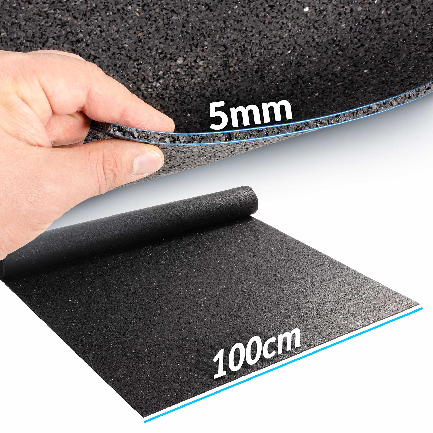 Bautenschutzmatte Bauschutzmatte Antivibrationsmatte 5mm Meterware 80/100cm