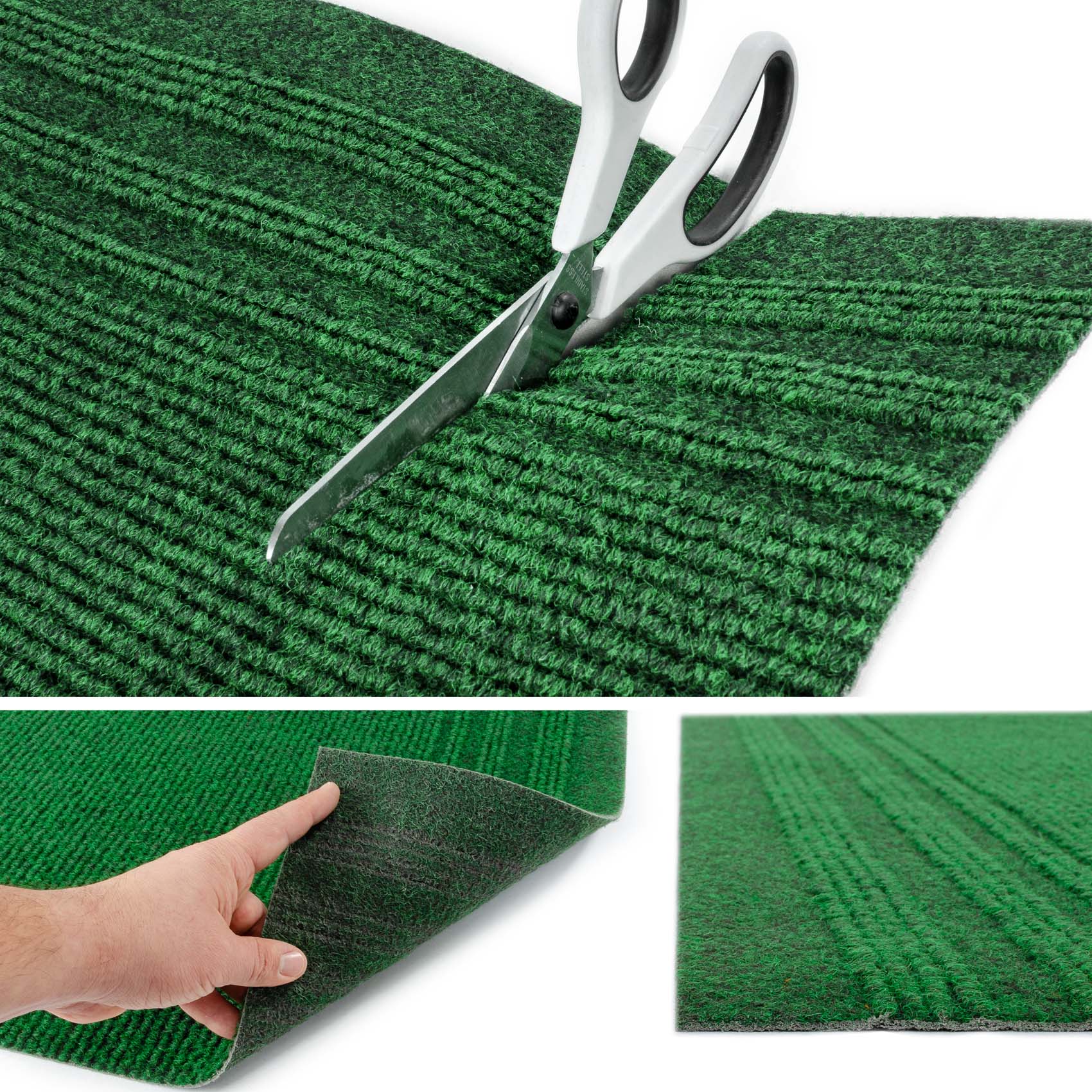 3425609_Product Teppichläufer Läufer Flur Teppich Sauberlaufmatte Schmutzfangteppich Grün 67cm Breit