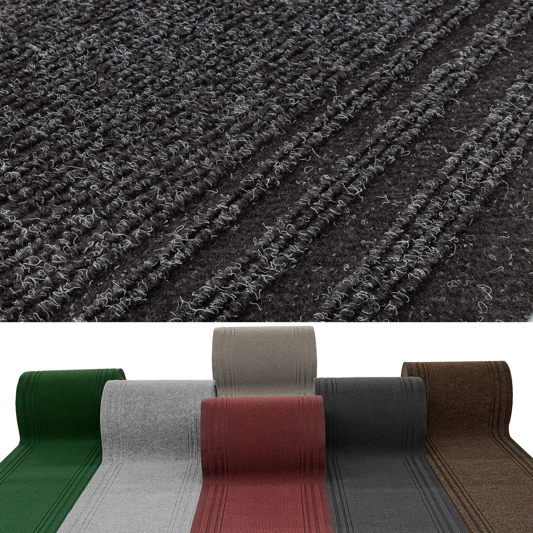 3425620_Product Läufer Flur Teppichläufer Flur Teppich Küchenläufer Anthrazit 67cm Breit
