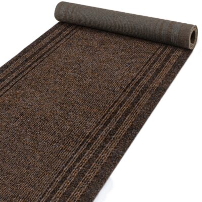Flurläufer Teppichläufer Sauberlaufmatte Schmutzfangmatte Meterware Braun 67cm Breit