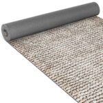Küchenteppich Läufer Flur Teppichläufer rutschfest abwischbar Flechoptik Stroh Beige