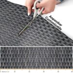 Küchenläufer Küchenteppich Läufer Flur Teppichläufer  Flechtoptik Anthrazit 50cm Breit