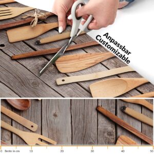 Küchenläufer Küchenteppich Läufer Flur Teppichläufer Holz Dielen Braun 50cm Breit