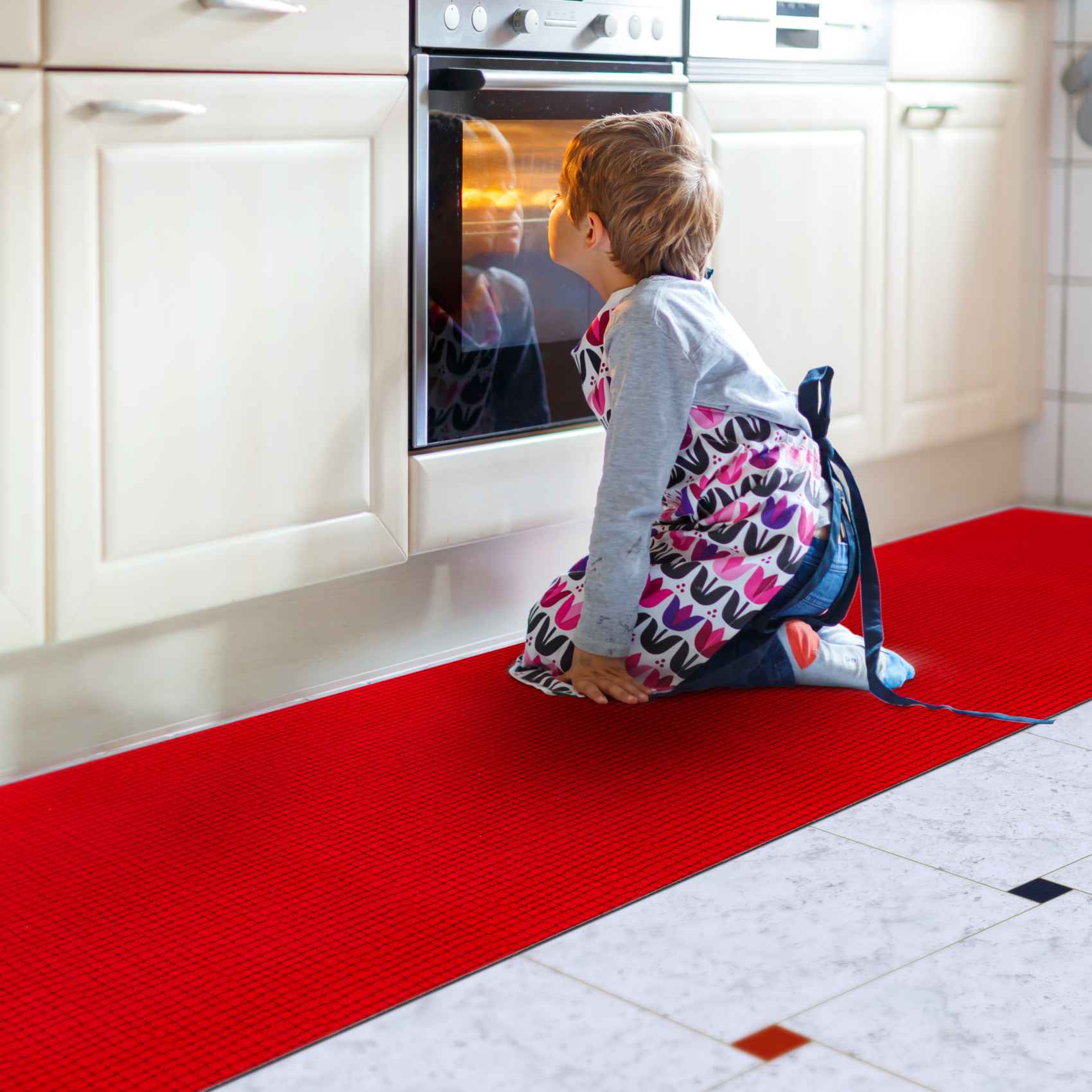 Teppichläufer Flurläufer Küchenläufer Velours rutschfest Wilson Rot 65cm Breit