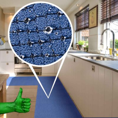 Teppichläufer Flurläufer Küchenläufer Velours Wilson Blau 65cm Breit