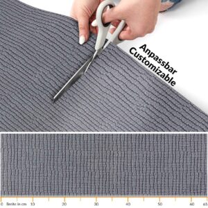 Teppichläufer Flurläufer Küchenläufer Velours Wilson Grau 65cm Breit