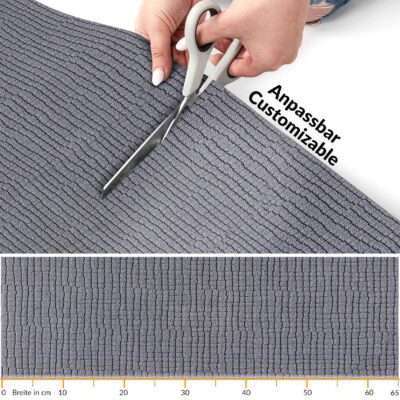 Teppichläufer Flurläufer Küchenläufer Velours Wilson Grau 65cm Breit