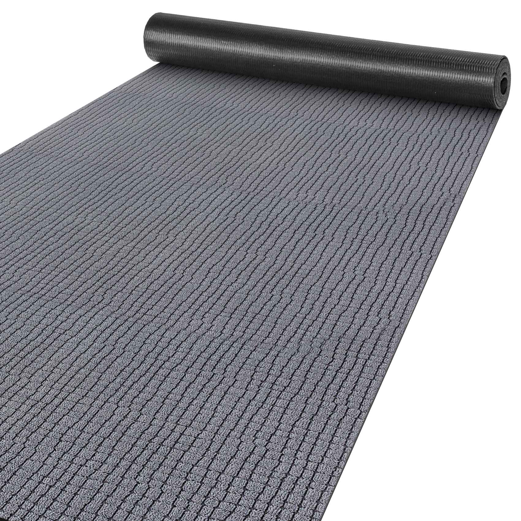 3429411_Product Teppichläufer Flurläufer Küchenläufer Velours Wilson Grau 65cm Breit