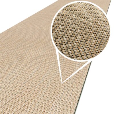 Outdoor- Indoorteppich Teppichläufer Küchenläufer Rattan Tatami Flecht Beige | 50cm Breit