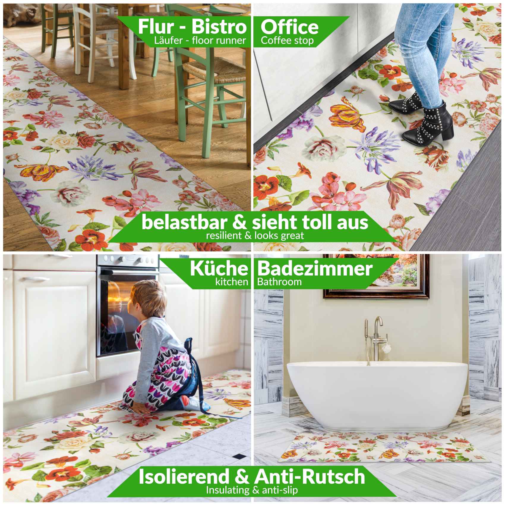 3431701_Product Küchenläufer Küchenteppich Mirza Maggio Läufer Flur abwaschbar | 48cm Breit