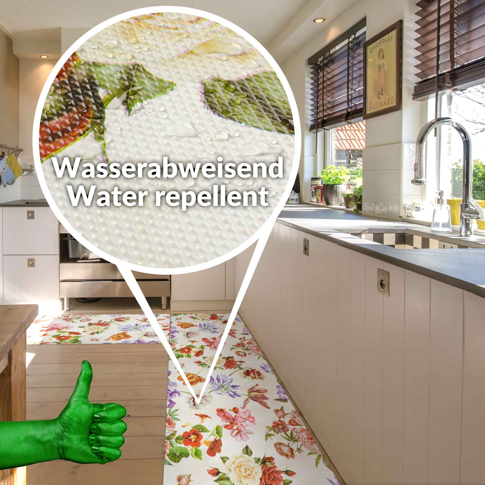 3431702_Product Küchenläufer Küchenteppich Mirza Maggio Läufer Flur abwaschbar | 48cm Breit