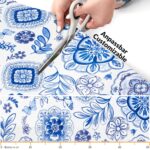 Küchenläufer Teppichläufer Mirza Blau Läufer Flur abwaschbar | 48cm Breit