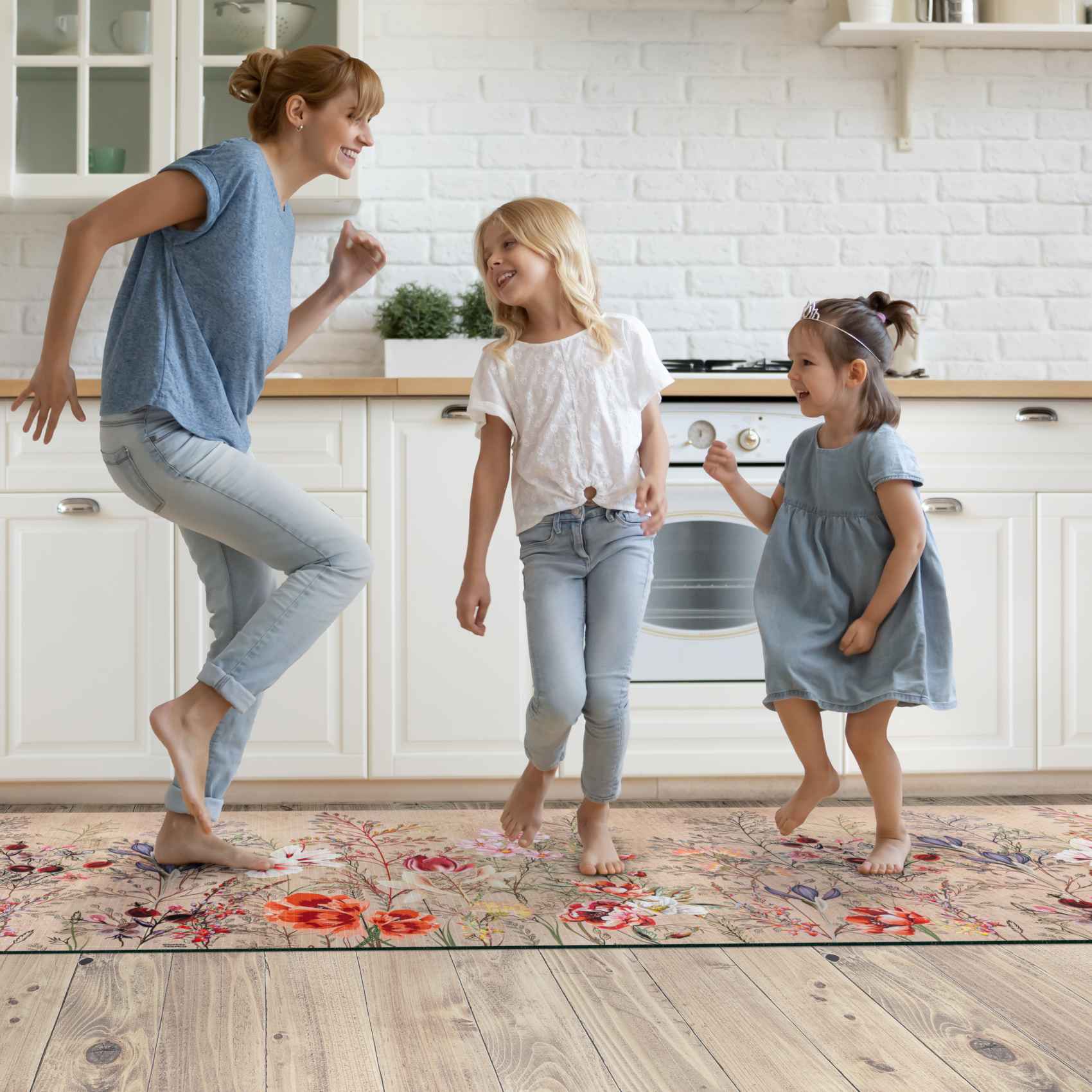 Küchenläufer Küchenteppich Läufer Flur Teppichläufer Sprinty Profumo Mehrfarbig 50cm Breit