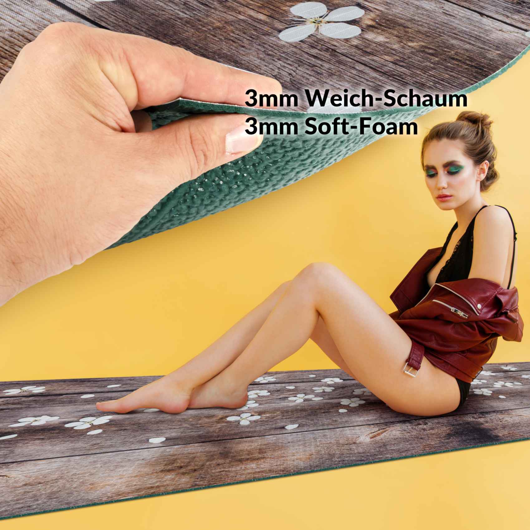 3431767_Product Küchenläufer Küchenteppich Läufer Flur Teppichläufer Sprinty Spring Braun 50cm Breit