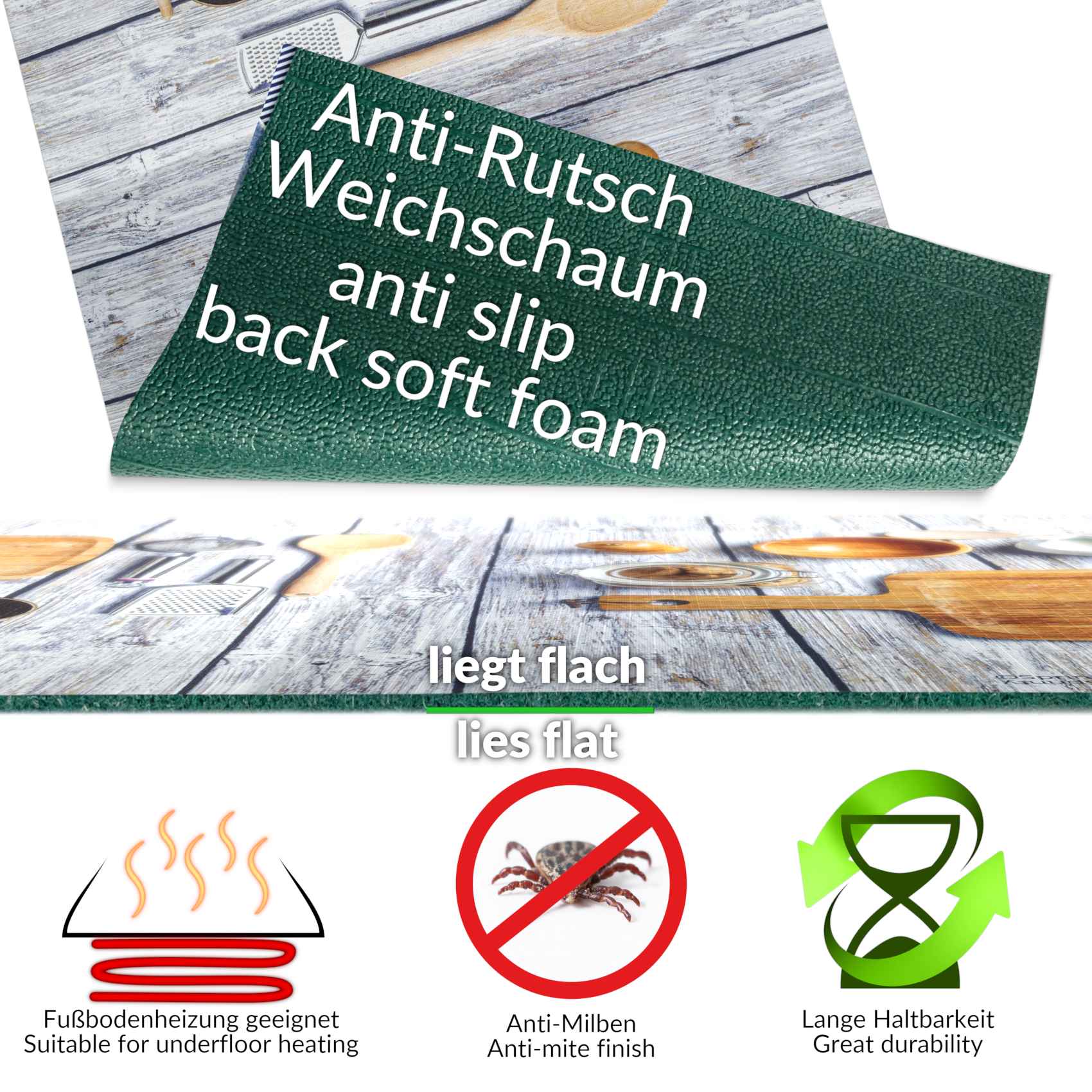 3431801_Product Küchenläufer Küchenteppich Läufer Flur Teppichläufer Sprinty Cucina New Mehrfarbig 50cm Breit