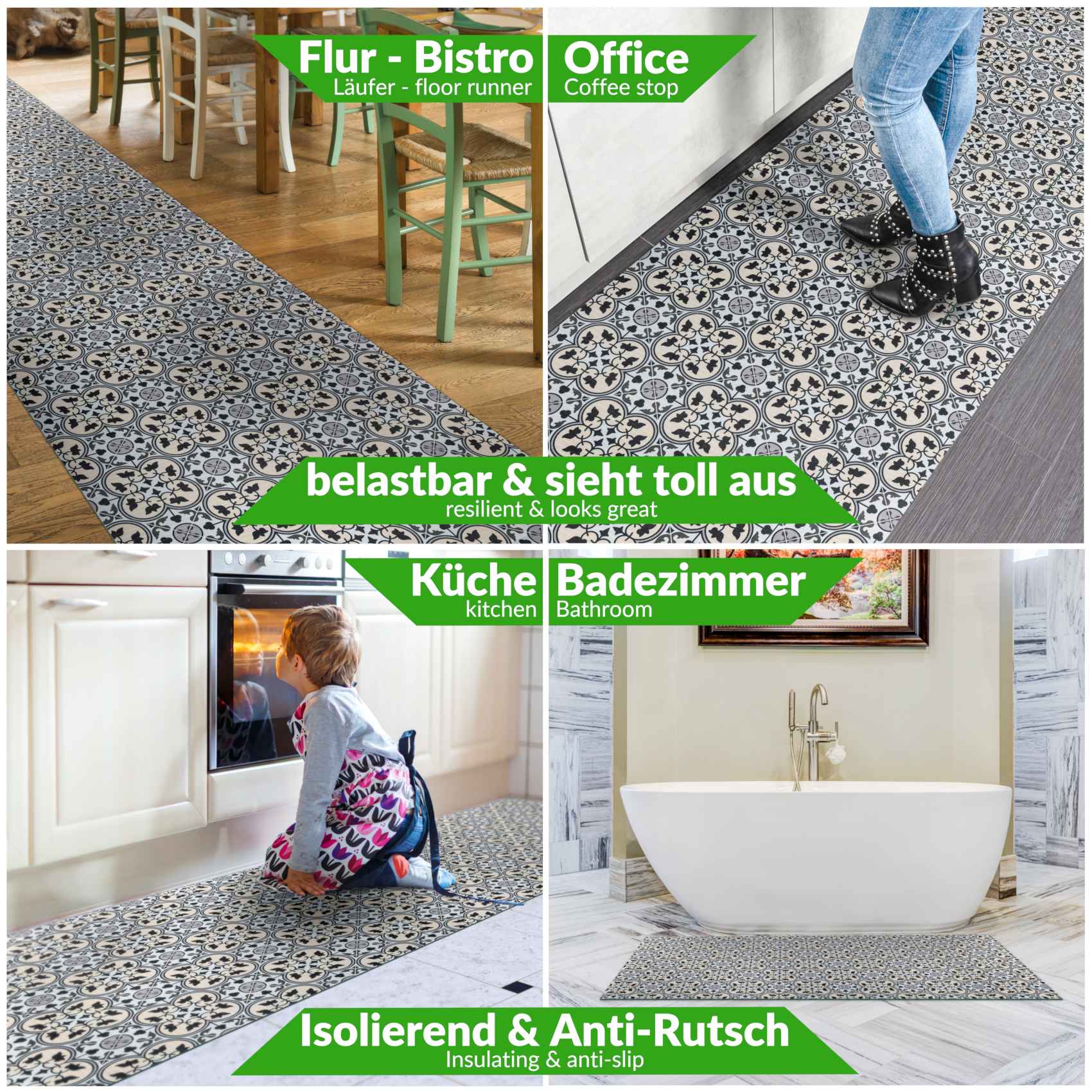 3431841_Product Küchenläufer Küchenteppich Läufer Flur Teppichläufer Sprinty Liberty Mehrfarbig 50cm Breit