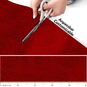 Teppichläufer Flurläufer Küchenläufer Velours waschbar rutschfest Jacquard Sisi Essence Rot 50cm Breit