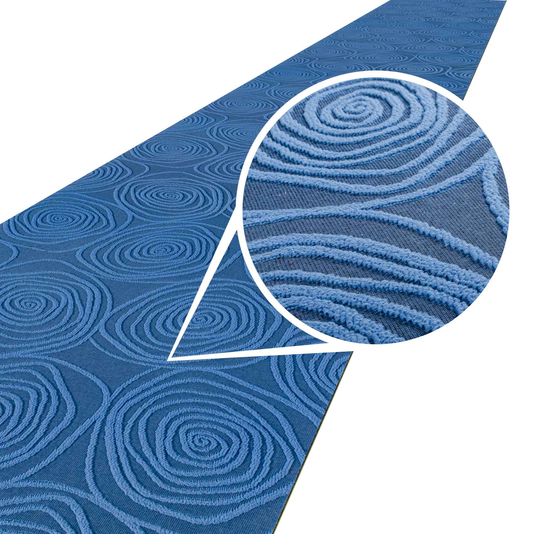 3431923_Product Teppichläufer Flurläufer Küchenläufer Velours waschbar rutschfest Sisi Essence Blau 50cm Breit