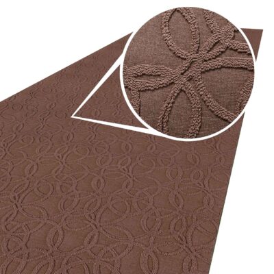 Teppichläufer Flurläufer Küchenläufer Velours waschbar rutschfest Sisi Optical Braun 65cm Breit