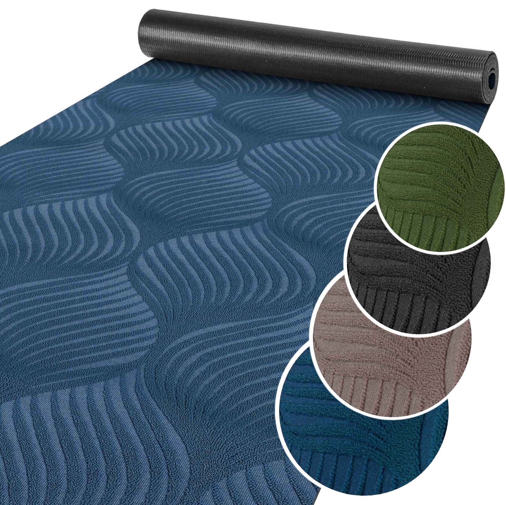 Läufer Flur Teppichläufer Küchenläufer abwaschbar Textil Baker Breite 50cm