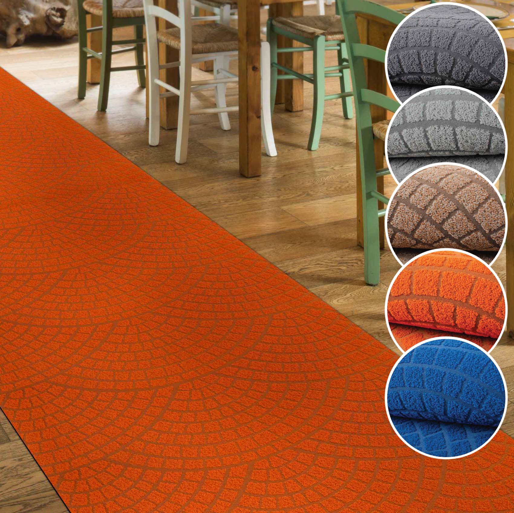 Teppichläufer Flur Läufer Küchenläufer Sauberlaufmatte Premium waschbar Davis Breite 67cm