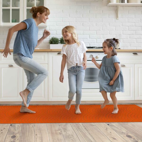Teppichläufer Flur Läufer Küchenläufer Sauberlaufmatte Premium waschbar Davis Breite 67cm – Orange, 100x67cm