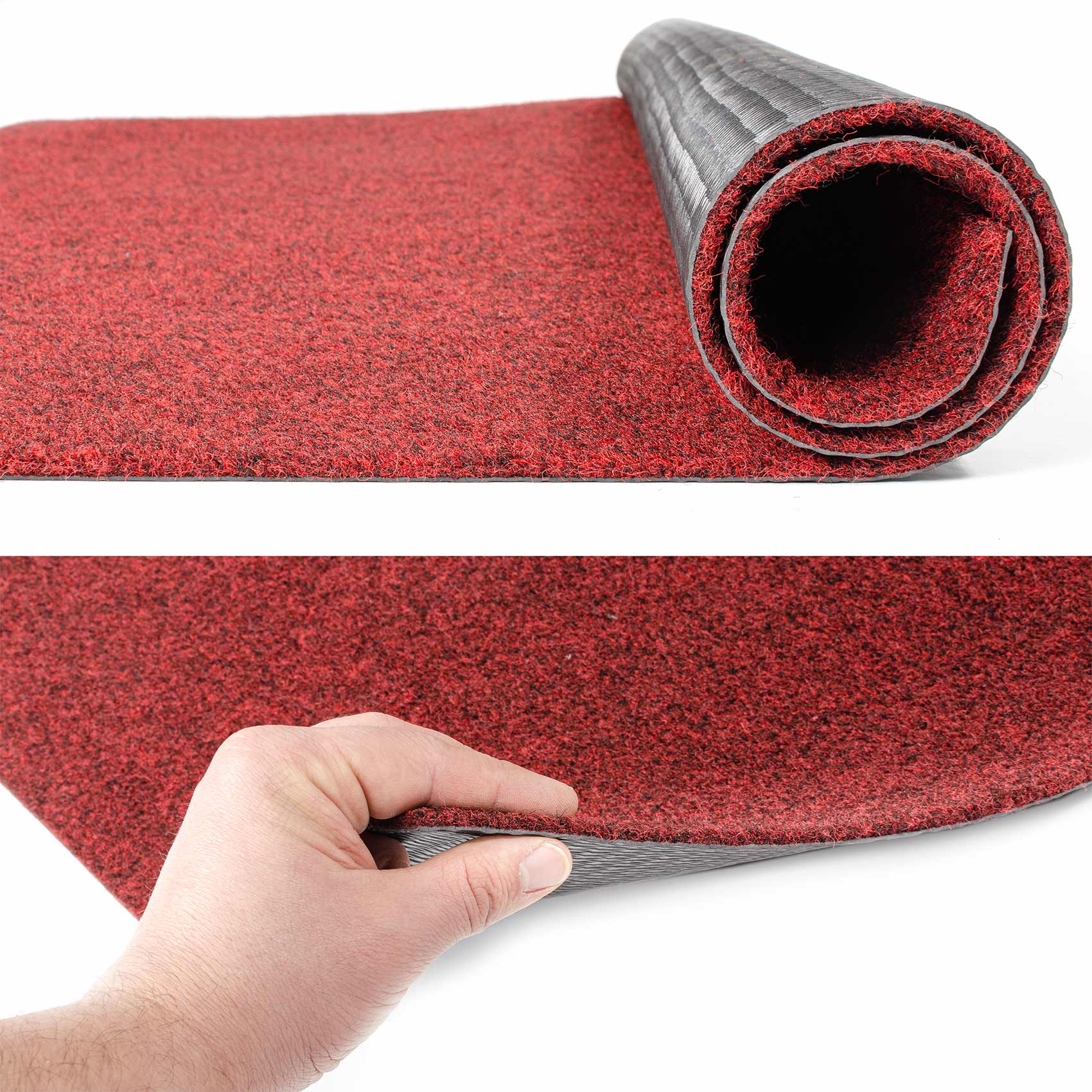 Schmutzfangteppich Rot Sauberlaufmatte Schmutzfangmatte Flur Teppich Teppichläufer Läufer Flur POET Breite 100cm