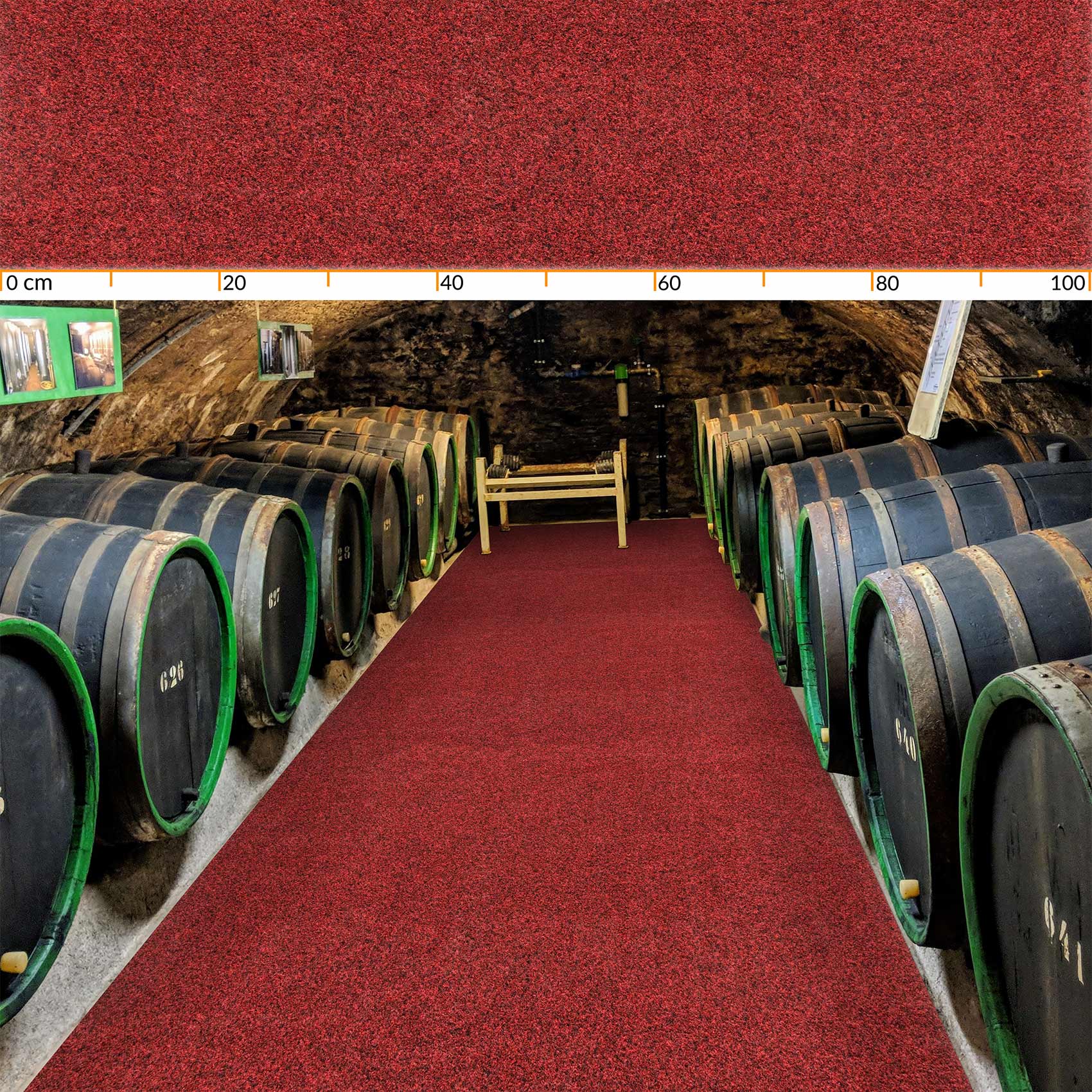 Schmutzfangteppich Rot Sauberlaufmatte Schmutzfangmatte Flur Teppich Teppichläufer Läufer Flur POET Breite 100cm