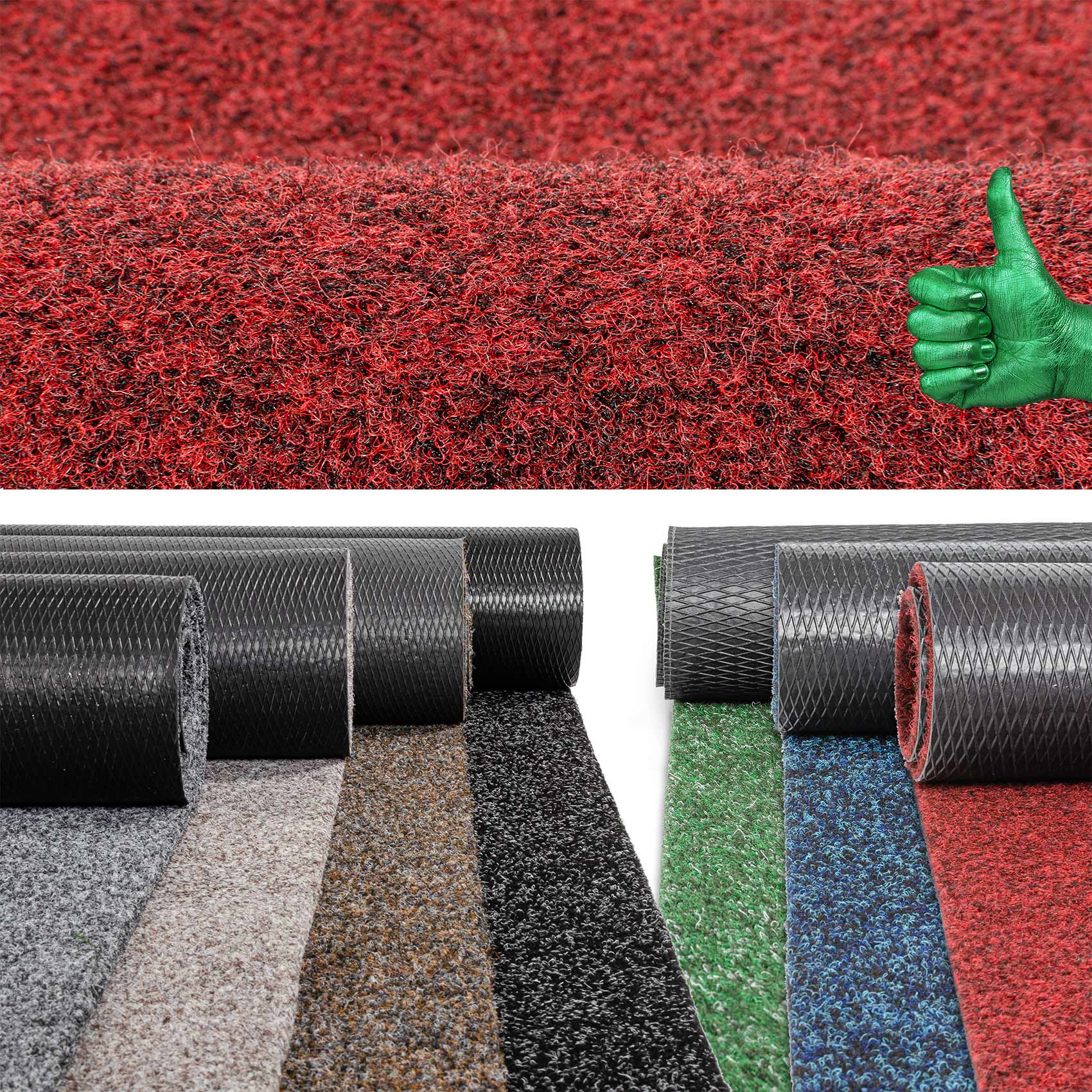 Schmutzfangteppich Rot Sauberlaufmatte Schmutzfangmatte Flur Teppich Teppichläufer Läufer Flur POET Breite 100cm