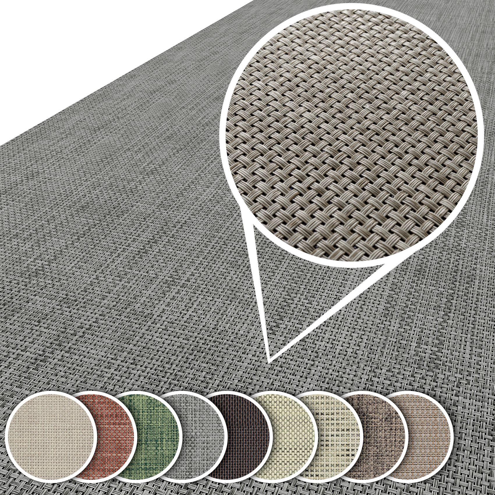 Outdoorteppich Teppichläufer Küchenläufer Rattan Tatami | 50/ 67/ 100 cm Breit