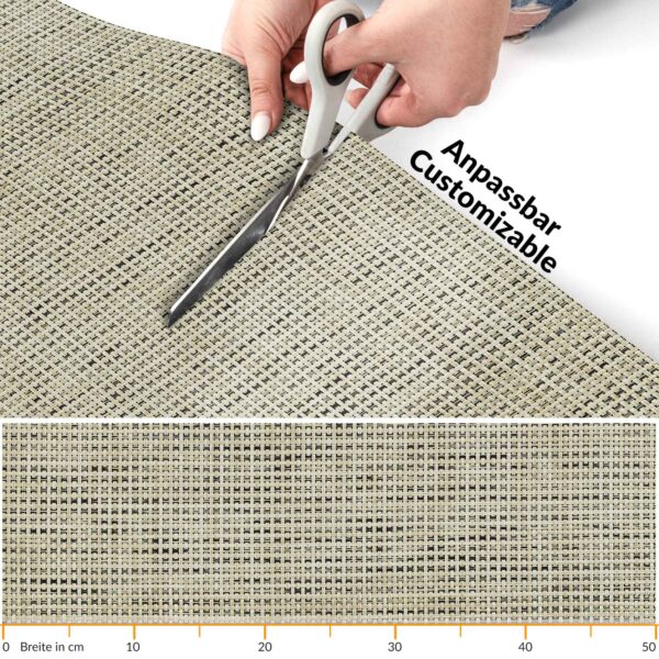 Outdoorteppich Teppichläufer Küchenläufer Rattan Tatami | 50/ 67/ 100 cm Breit