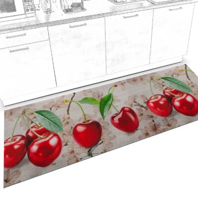 Küchenläufer Küchenteppich Läufer Flur Teppichläufer Sprinty Kirschen 52cm Breite