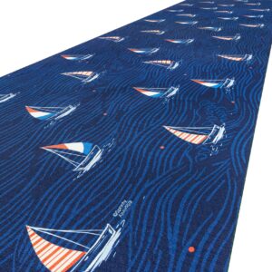 Küchenläufer Küchenteppich Läufer Flur Teppichläufer Sprinty Maritim Blau 52cm Breite
