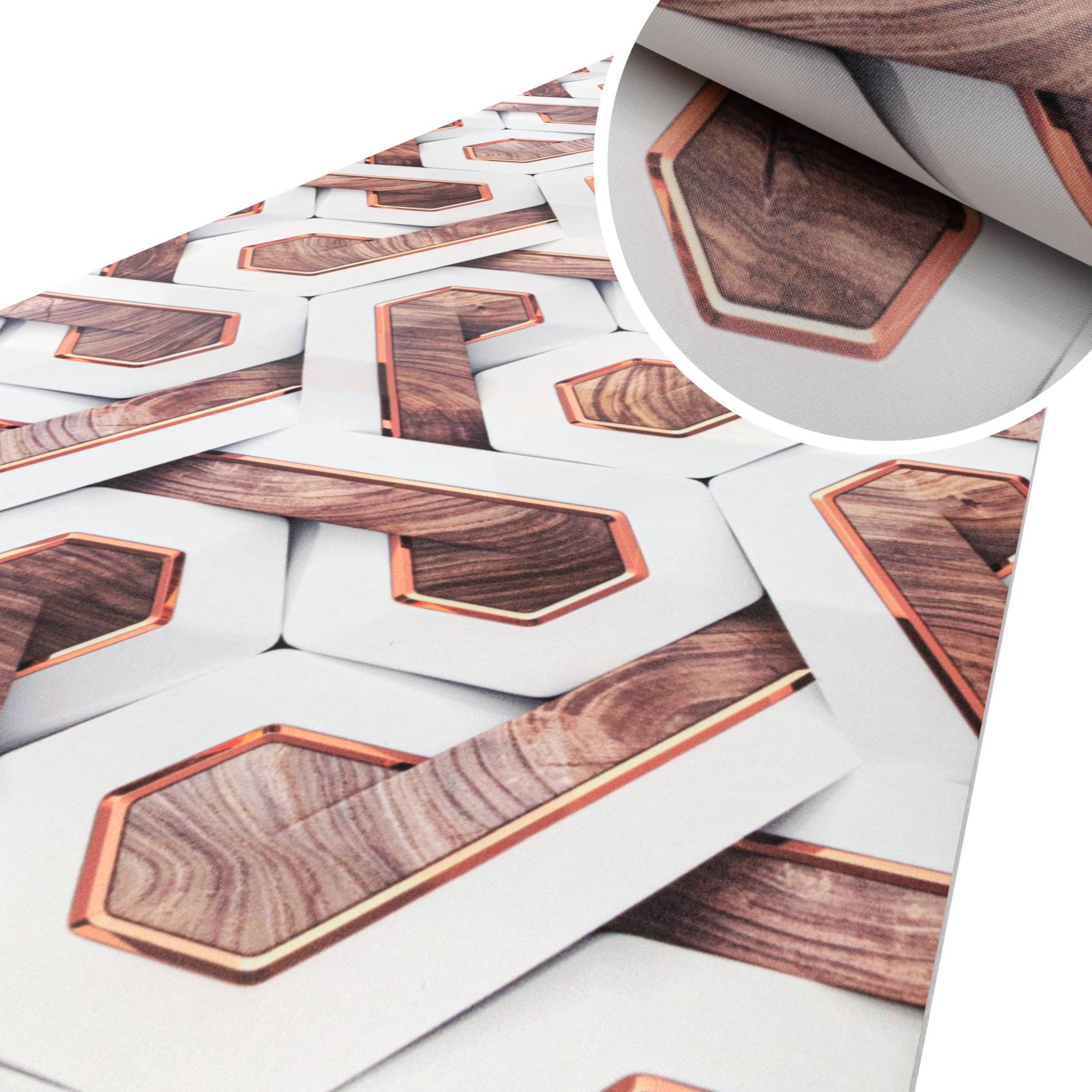 Küchenläufer Küchenteppich Läufer Flur Teppichläufer Motiv Parket 3D Illusion