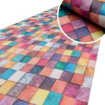Küchenläufer Küchenteppich Läufer Flur Teppichläufer Mosaik Bunt