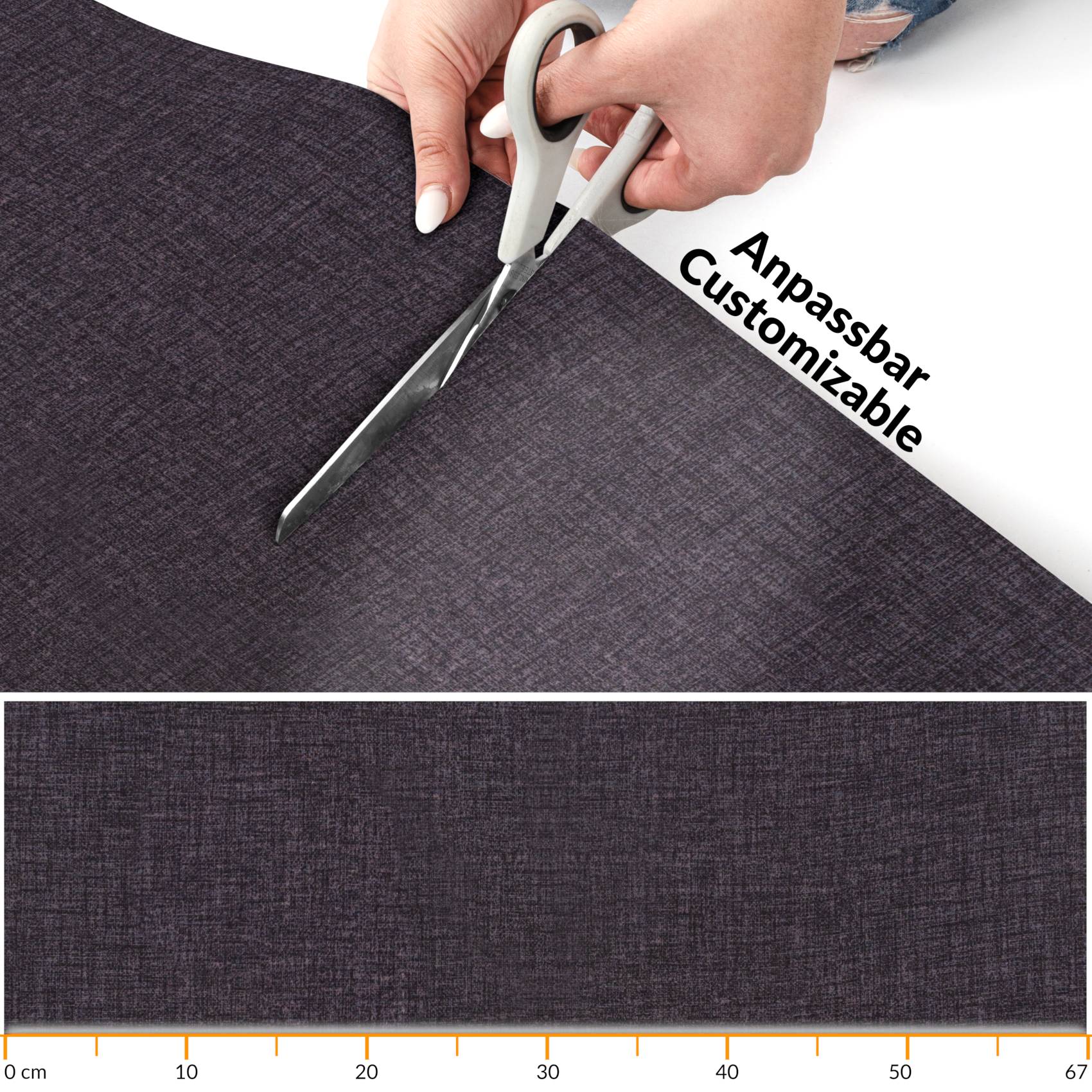 Küchenläufer Küchenteppich Läufer Flur Teppichläufer Uni Braun Breite 67cm in Meter