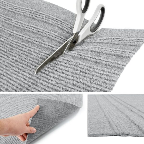 Teppichläufer Läufer Flur Sauberlaufmatte Läufer Mehrfarbig Meterware – Grau, 100x67cm