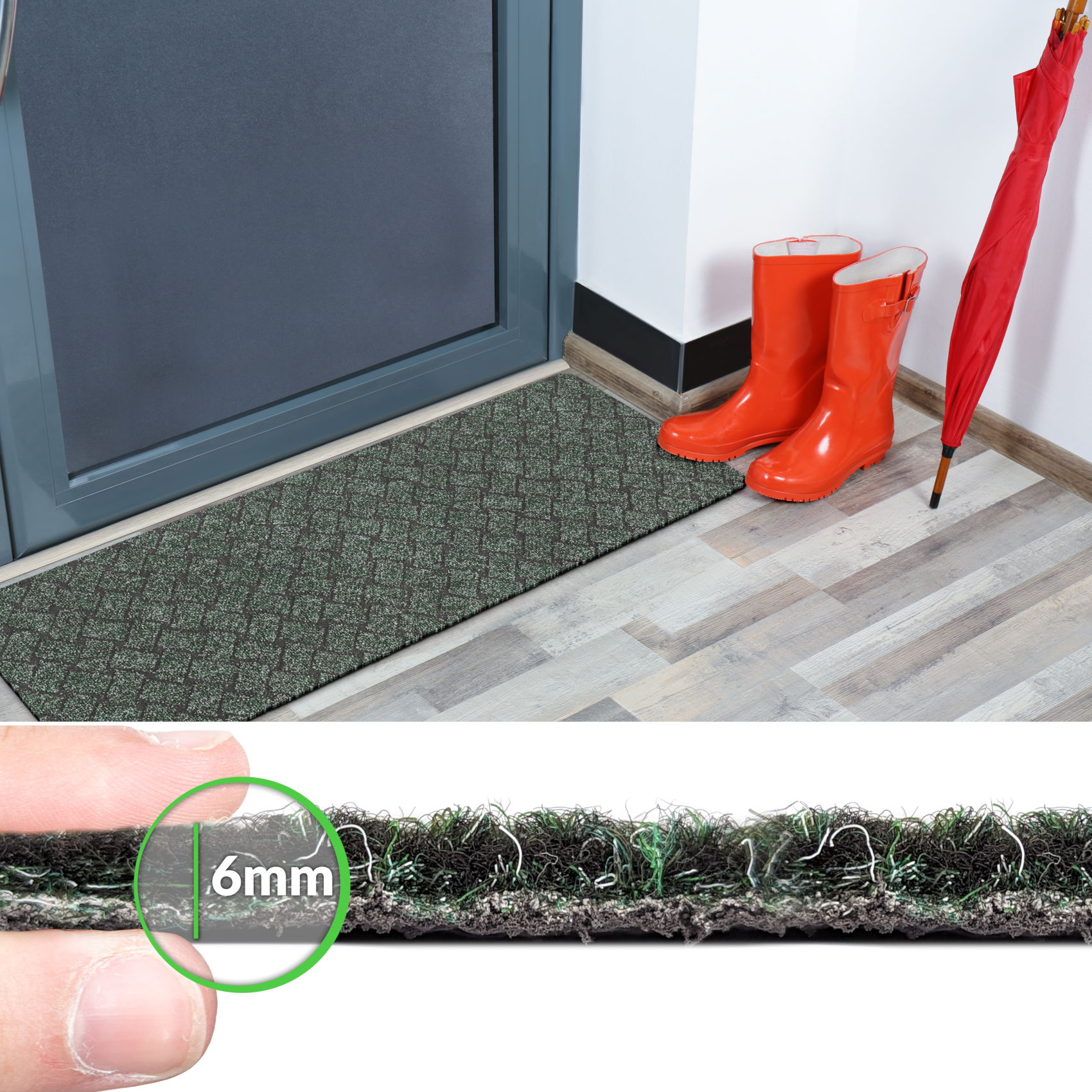 Teppichläufer Sauberlaufmatte Schmutzfangmatte Flur Läufer MELBOURNE Breite 100cm