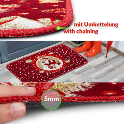 Fußmatte Weihnachtsteppich Weihnachts Türmatte 50×80 cm