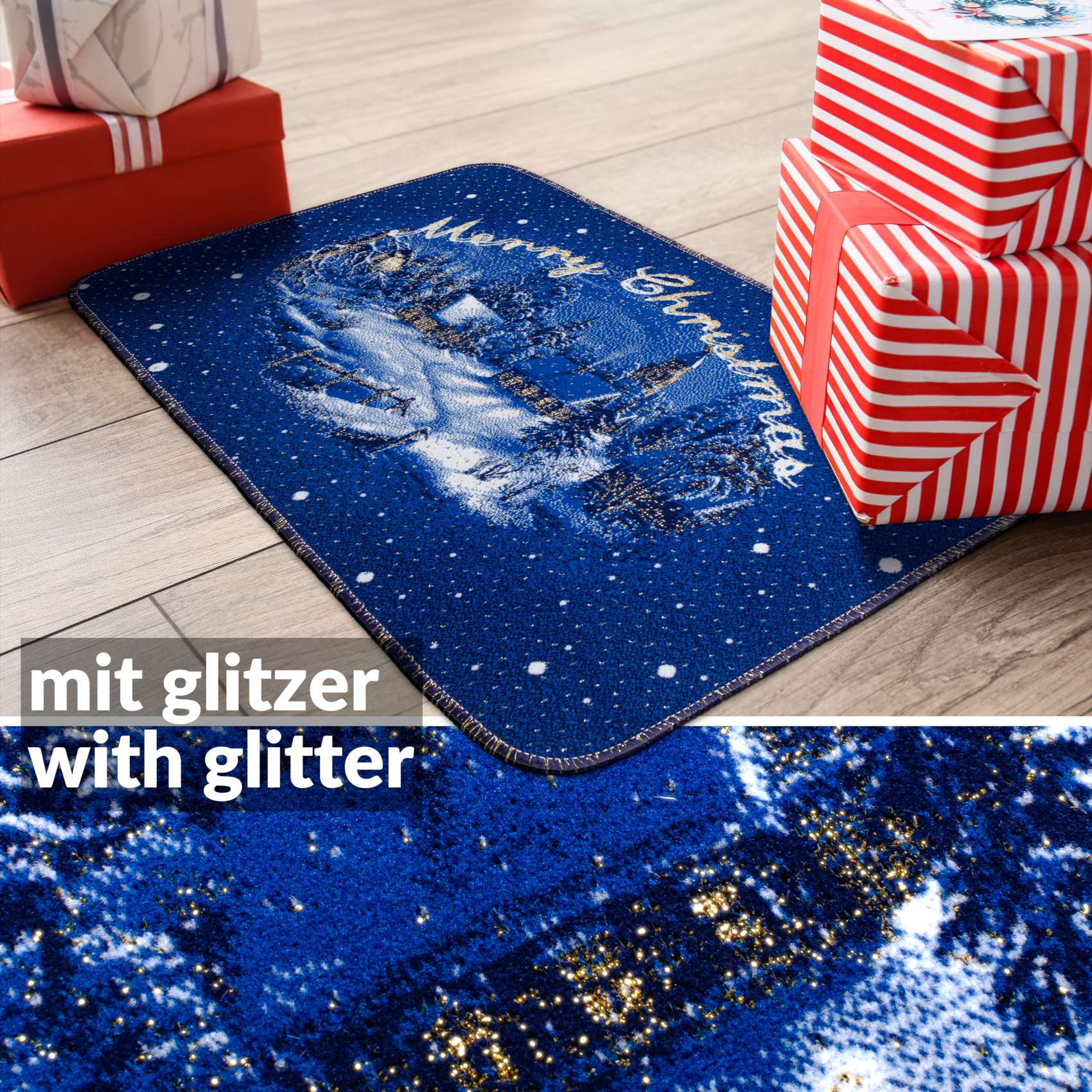 3452291_Product Fußmatte Weihnachtsteppich Weihnachts Türmatte 50×80 cm – Merry Christmas
