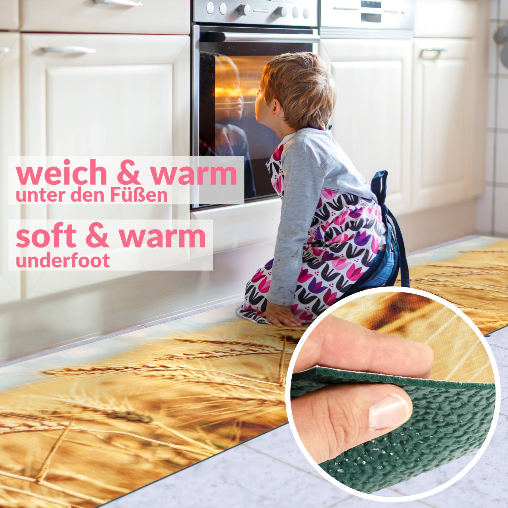 3452309_Product Küchenläufer Küchenteppich Läufer Flur Teppichläufer Sprinty Ähre 52cm Breite