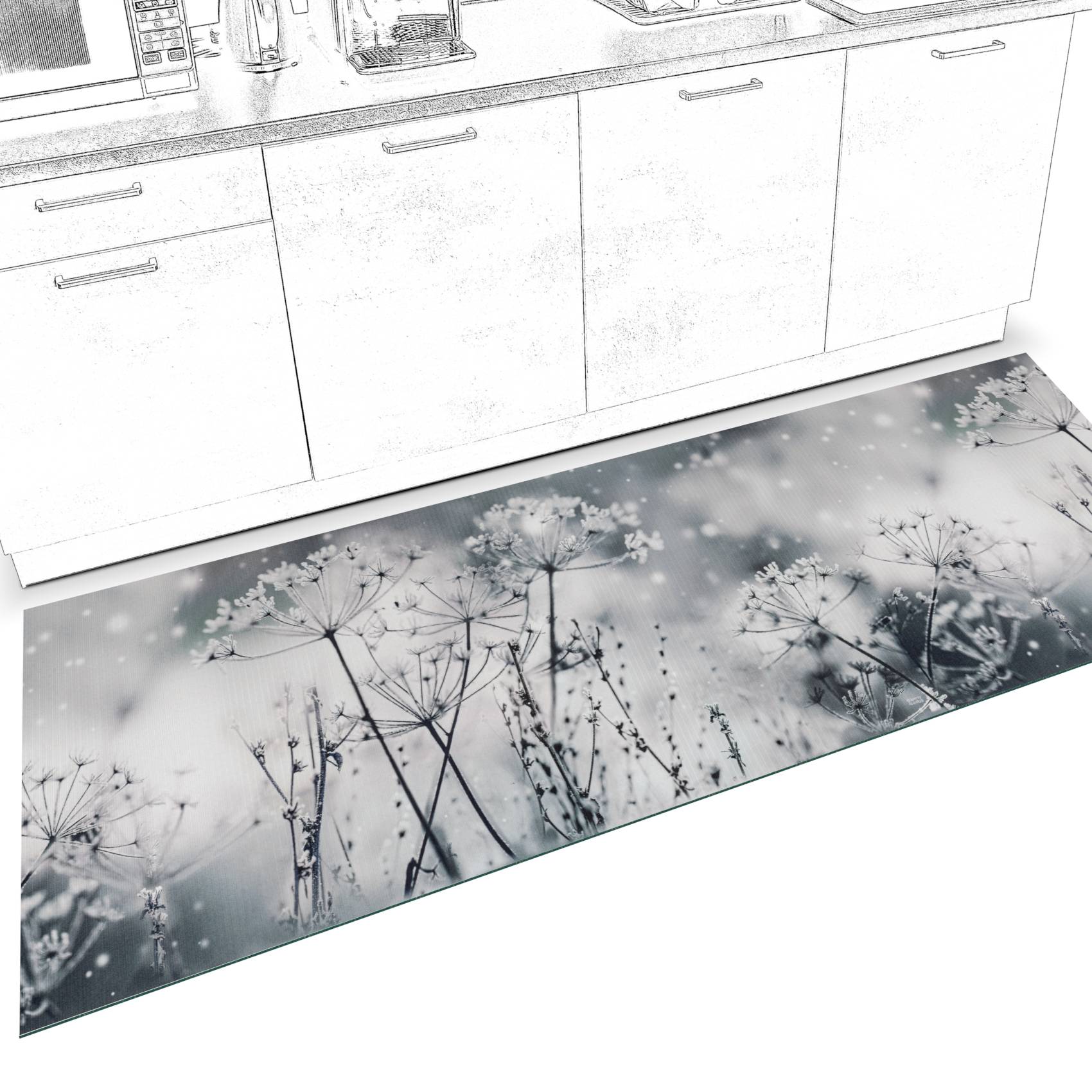 Küchenläufer Küchenteppich Läufer Flur Teppichläufer Sprinty Winter 52cm Breite