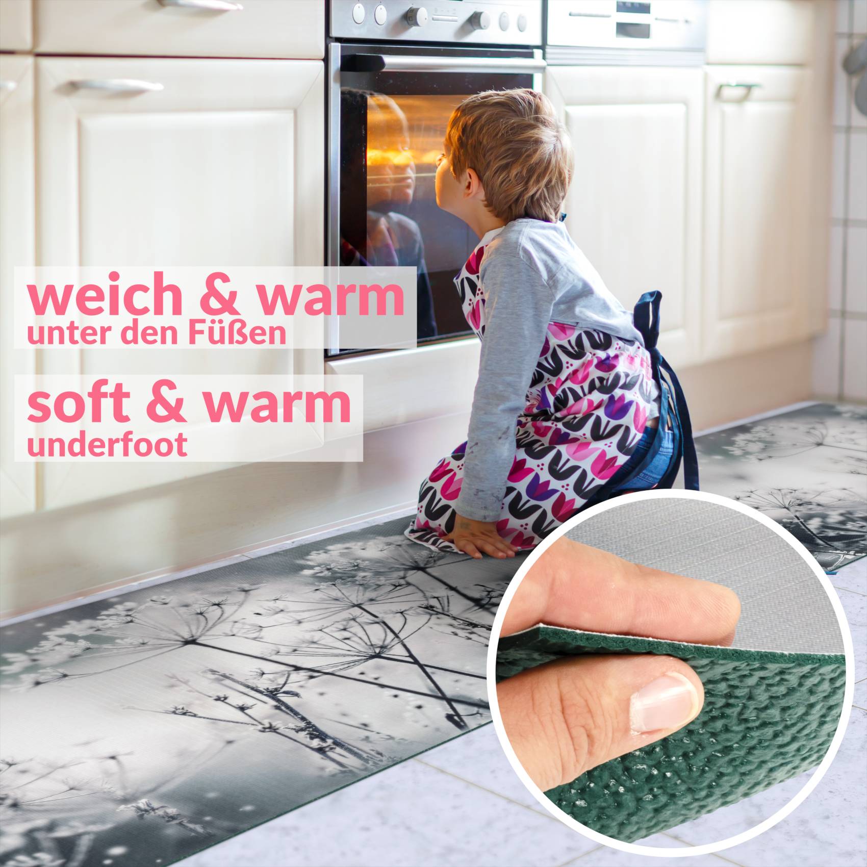 Küchenläufer Küchenteppich Läufer Flur Teppichläufer Sprinty Winter 52cm Breite