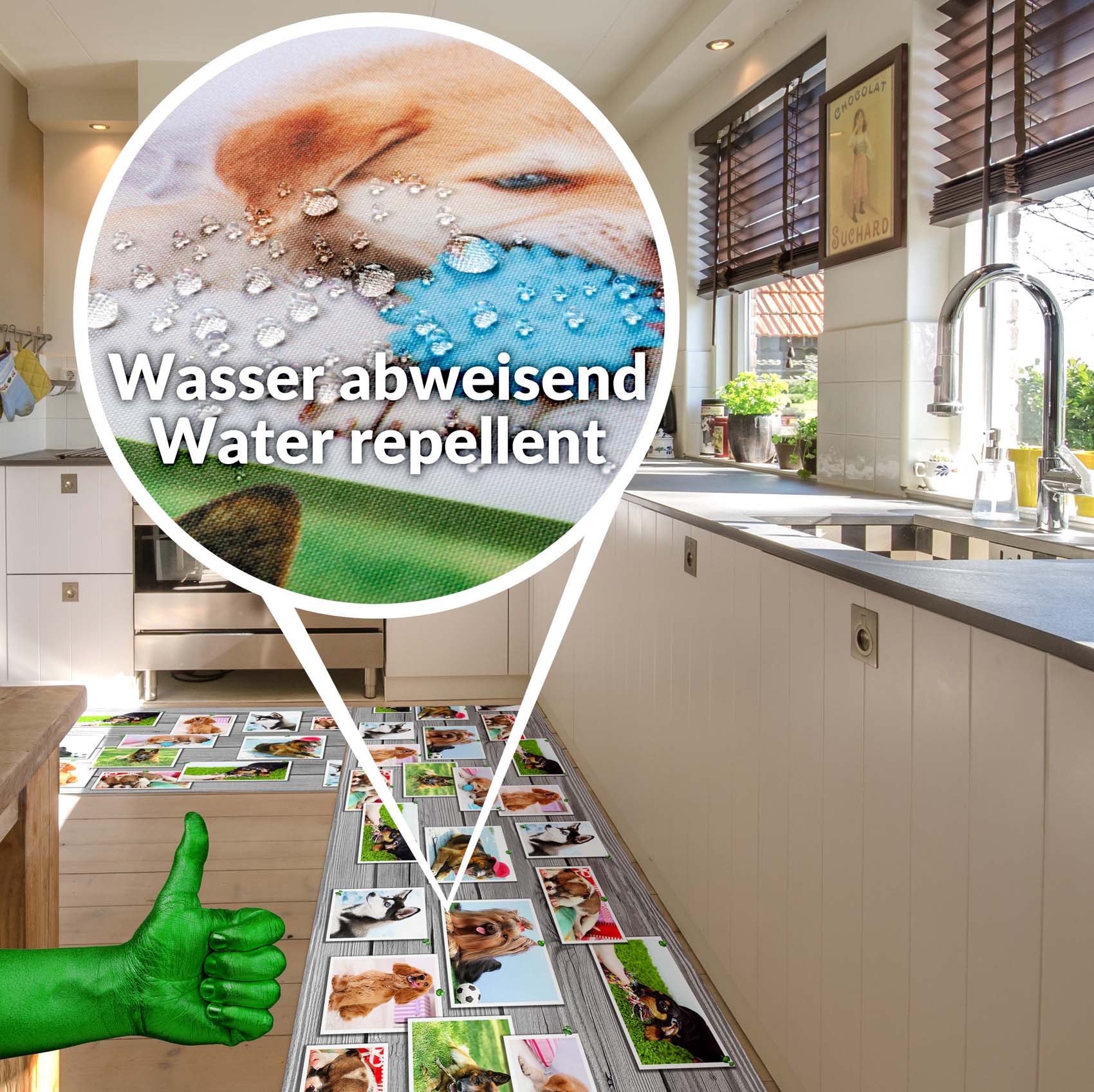 C-Users-Administrator-Desktop-2010_Mendy_MAMO-EMOMA18_17W-jpg Küchenläufer Küchenteppich Läufer Flur Teppichläufer Hundemotiv Mehrfarbig 80cm Breit