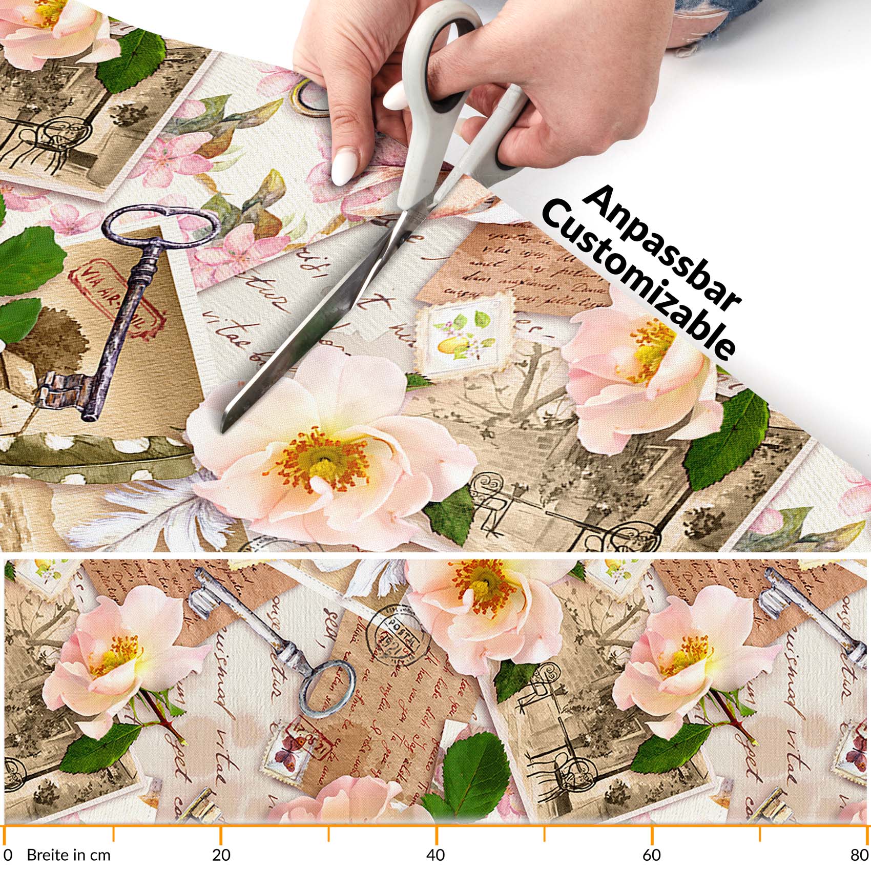 Küchenläufer Küchenteppich Läufer Flur Teppichläufer Vintage Beige 80cm Breit