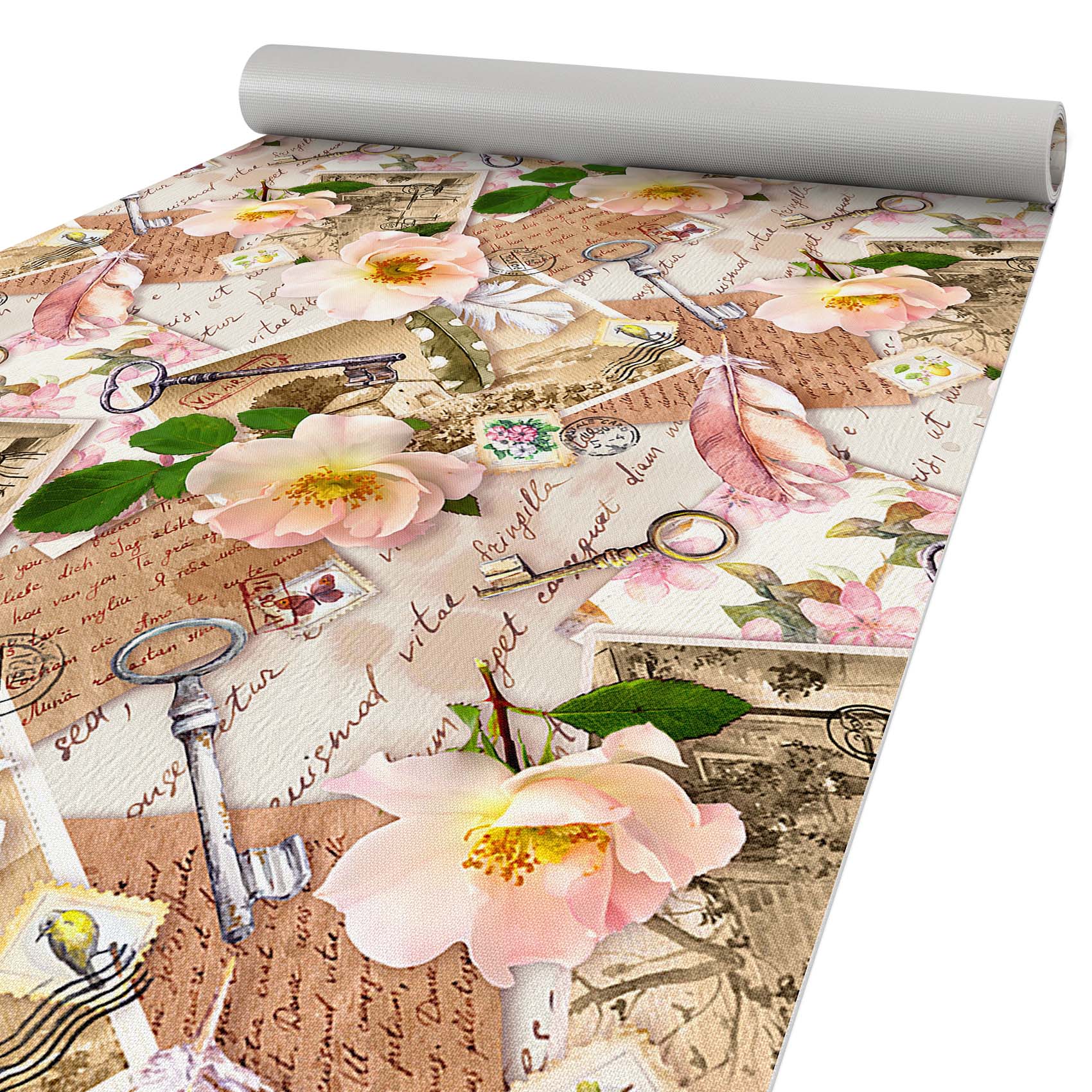 Küchenläufer Küchenteppich Läufer Flur Teppichläufer Vintage Beige 80cm Breit