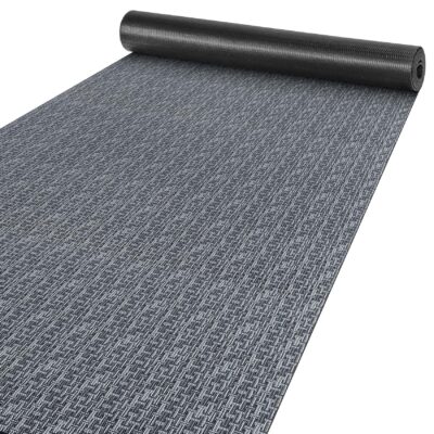 Küchenläufer Küchenteppich Läufer Flur 3-Schicht Premium Flechtoptik Grau