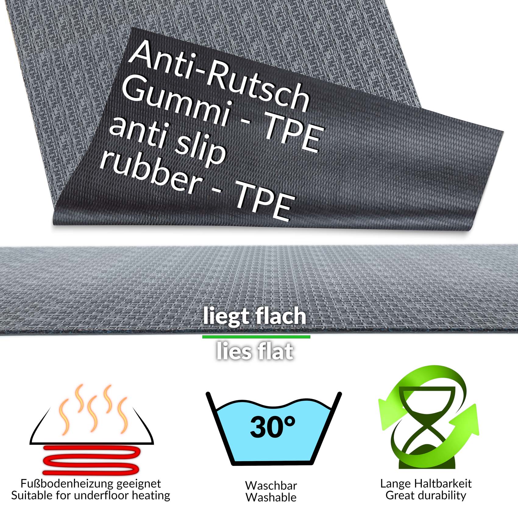 C-Users-Administrator-Desktop-upload-JPEG-IITAGRA_50-jpg Küchenläufer Küchenteppich Läufer Flur 3-Schicht Premium Flechtoptik Grau